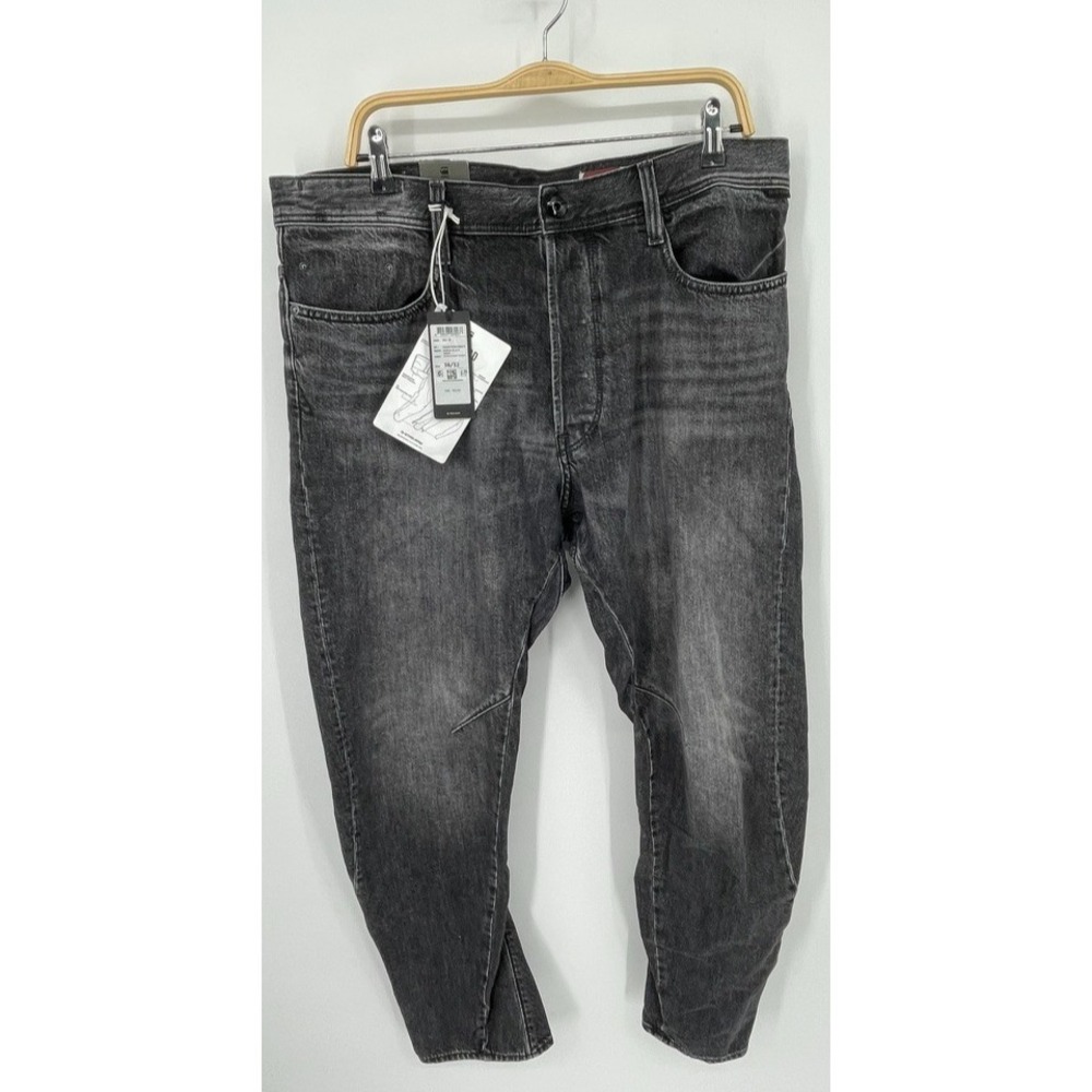G-Star Raw Bangai Whiskered Paneled Jeans Men's‎ 36/32 Antique Black Denim NWT